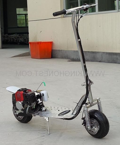 Hoe maak je een gas scooter bouwen. Hier krijg je een scooter met handremmen en opblaasbare banden.