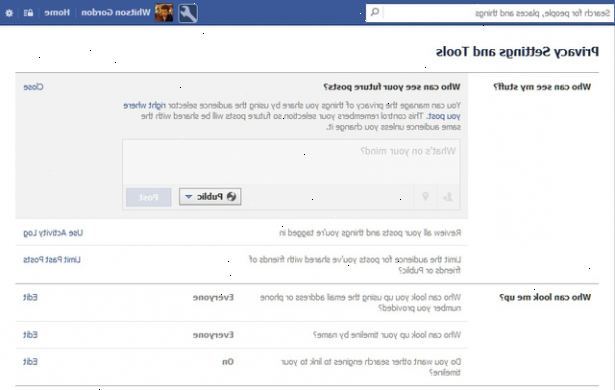 Hoe je facebook privacy-opties beheren. Typ uw gewenste status in de newsfeed bar.