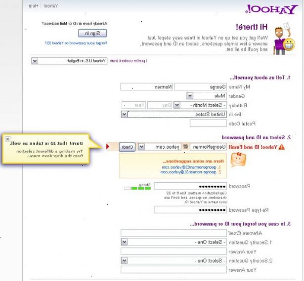 Hoe het opzetten van een yahoo! mailaccount. C reate nieuwe account.