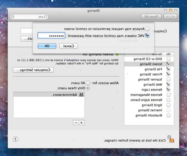 Hoe je VNC installeren op Mac OS X. Als u geen verbinding met jollysfastvnc of screensharing heb je de volgende stappen.