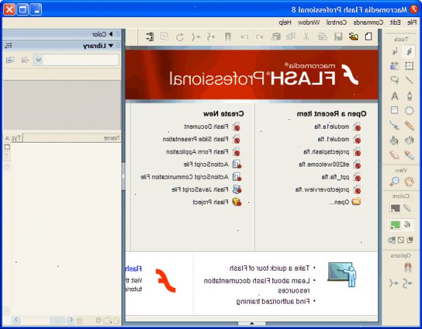 Hoe maak je een eenvoudige animatie in Macromedia Flash maken. Open Macromedia Flash 10.