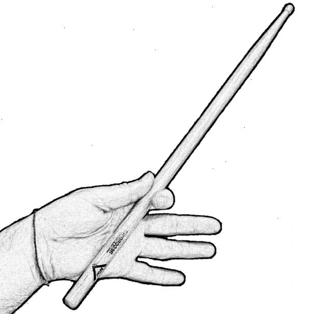 Hoe maak je een drumstick te houden. Begin met geen stokken in je hand.