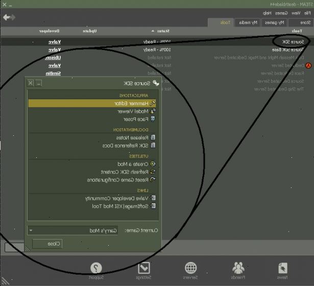 Hoe in kaart voor garry 's mod met source sdk. Open eerst op stoom, en ga naar het tabblad gereedschappen.