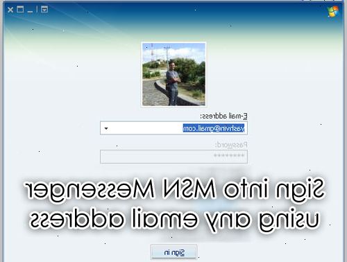 Hoe je MSN messenger te gebruiken. Ontvang een gratis e-mailadres bij voorkeur van hotmail, door te klikken op aanmelden, en dan vrij.