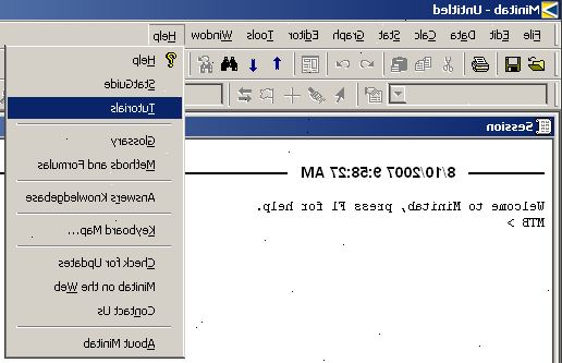 Hoe te Minitab gebruiken. Start de Minitab programma.