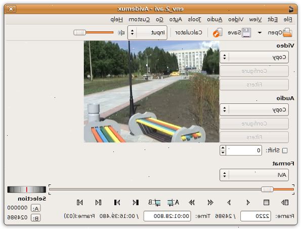 Hoe kan ik video bewerken met avidemux. Klik openen en open uw video (indien van DVD het een VTS_01_1 zou kunnen zijn.