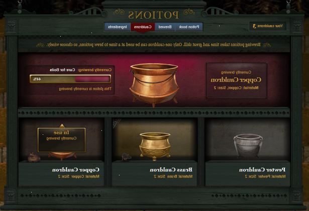 Hoe maak je potions te maken op pottermore. Kies welke potion je wilt brouwen.