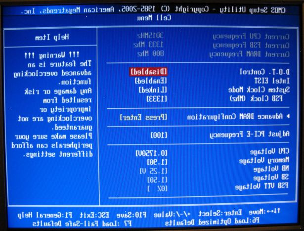 Hoe maak je underclock een PC. Toegang tot BIOS-instellingen pagina van de computer (BIOS staat voor "Basic Input Output System").